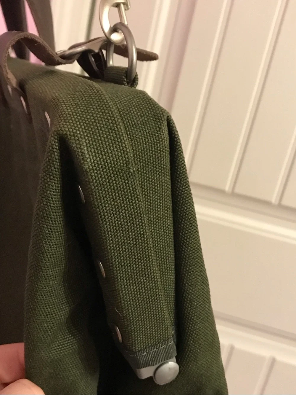 Line of Trade Green and brown Canvas Weekender Duffle Bag